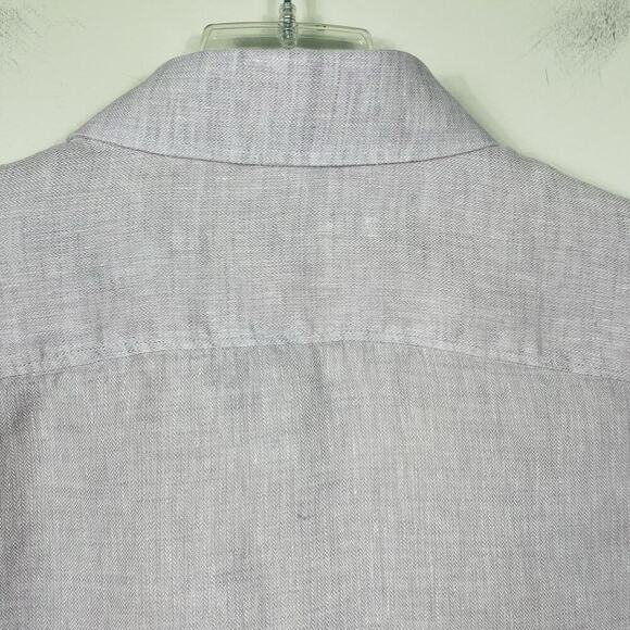 Baird McNutt 100% Linen Shirt Mens XL Light Purple Beach Resort Cruise Summer - Picture 7 of 9